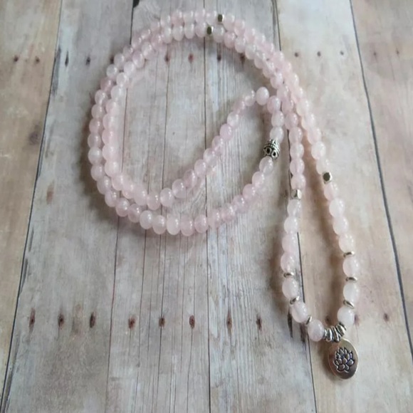 Natural rose quartz Meditation Mala necklace/bracelet - Picture 5 of 5